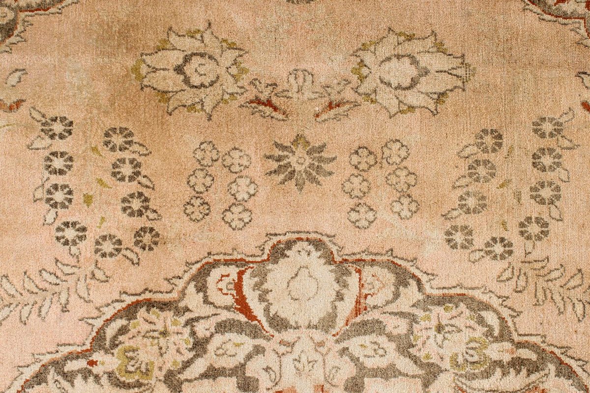 6x9 Beige and Brown Turkish Traditional Rug