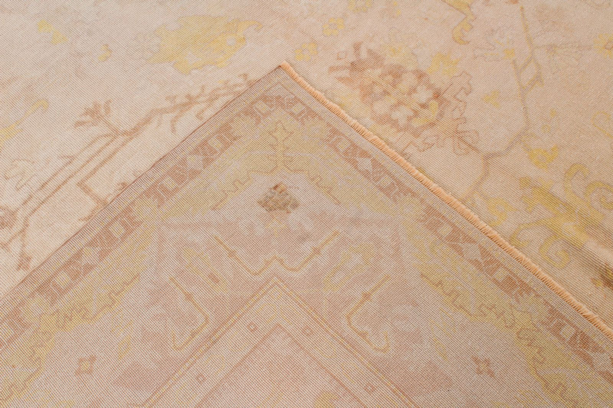 9x11 Beige Turkish Oushak Rug