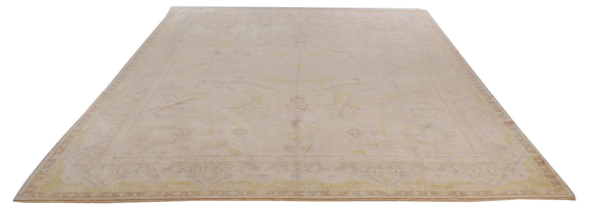 9x11 Beige Turkish Oushak Rug