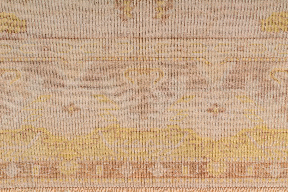 9x11 Beige Turkish Oushak Rug