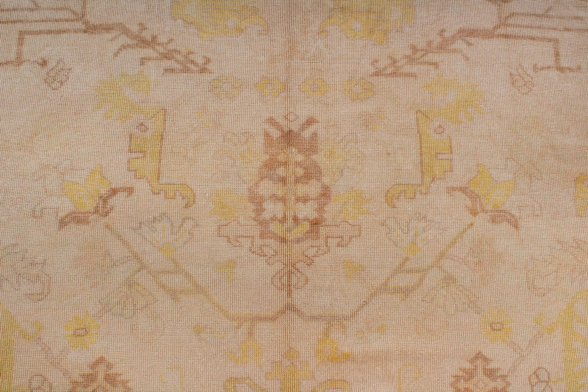 9x11 Beige Turkish Oushak Rug