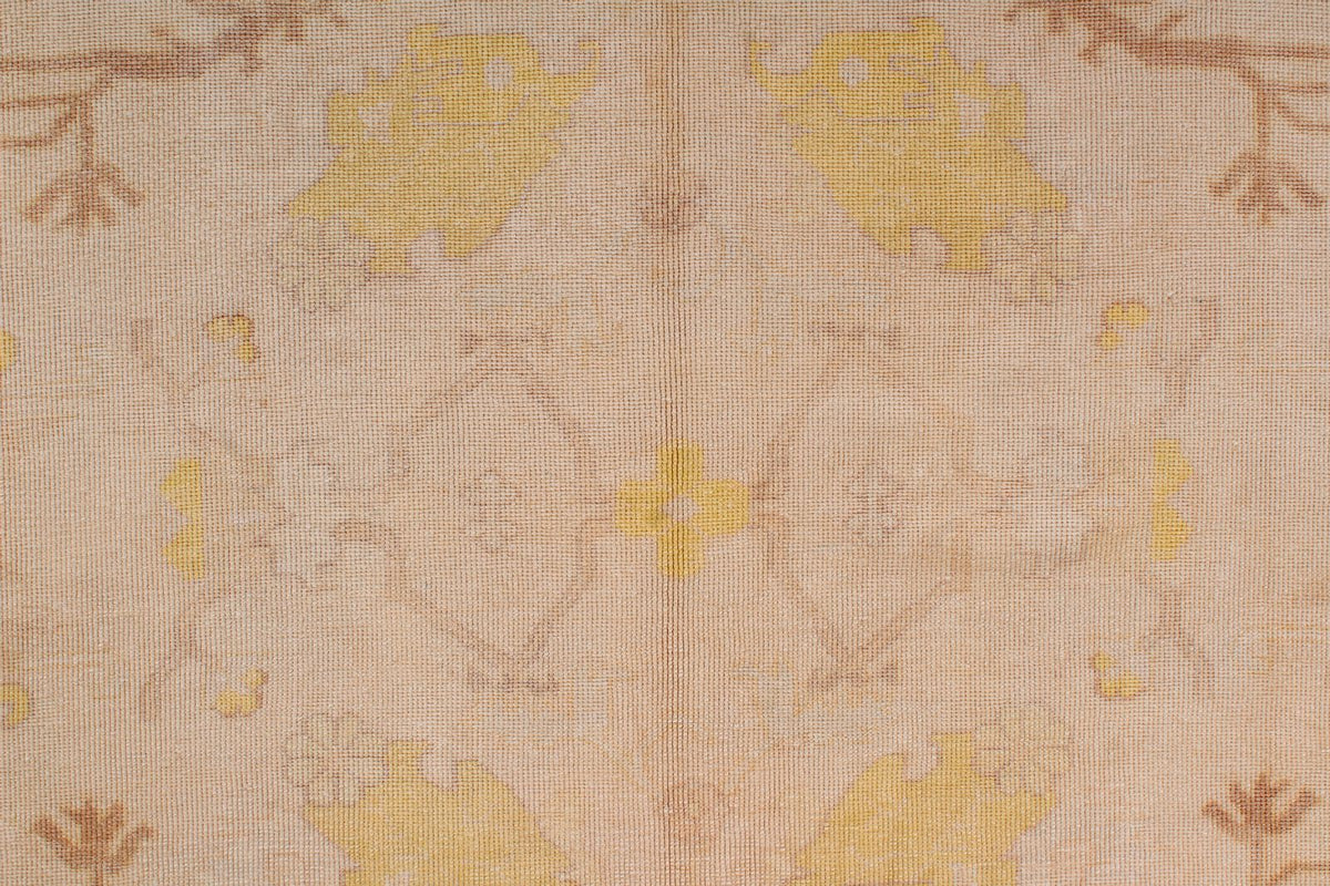 9x11 Beige Turkish Oushak Rug