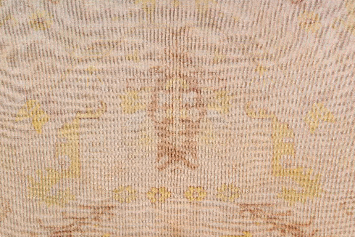 9x11 Beige Turkish Oushak Rug