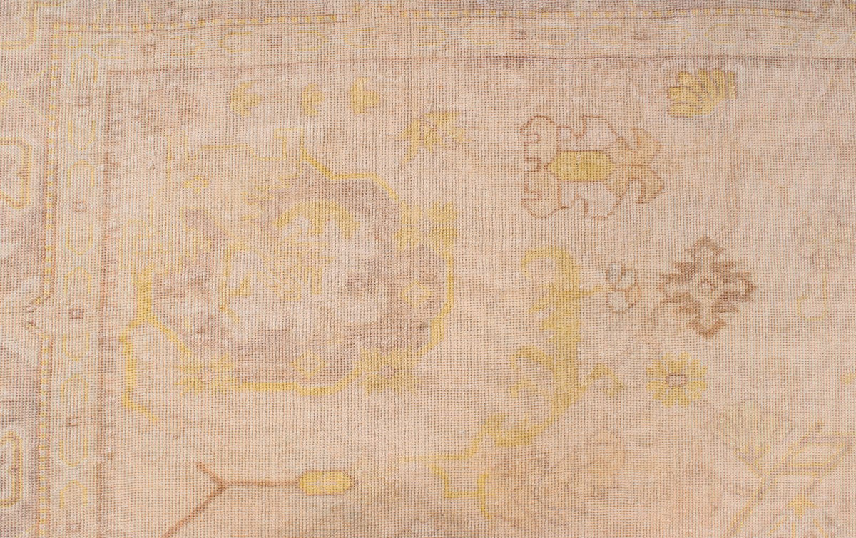 9x11 Beige Turkish Oushak Rug