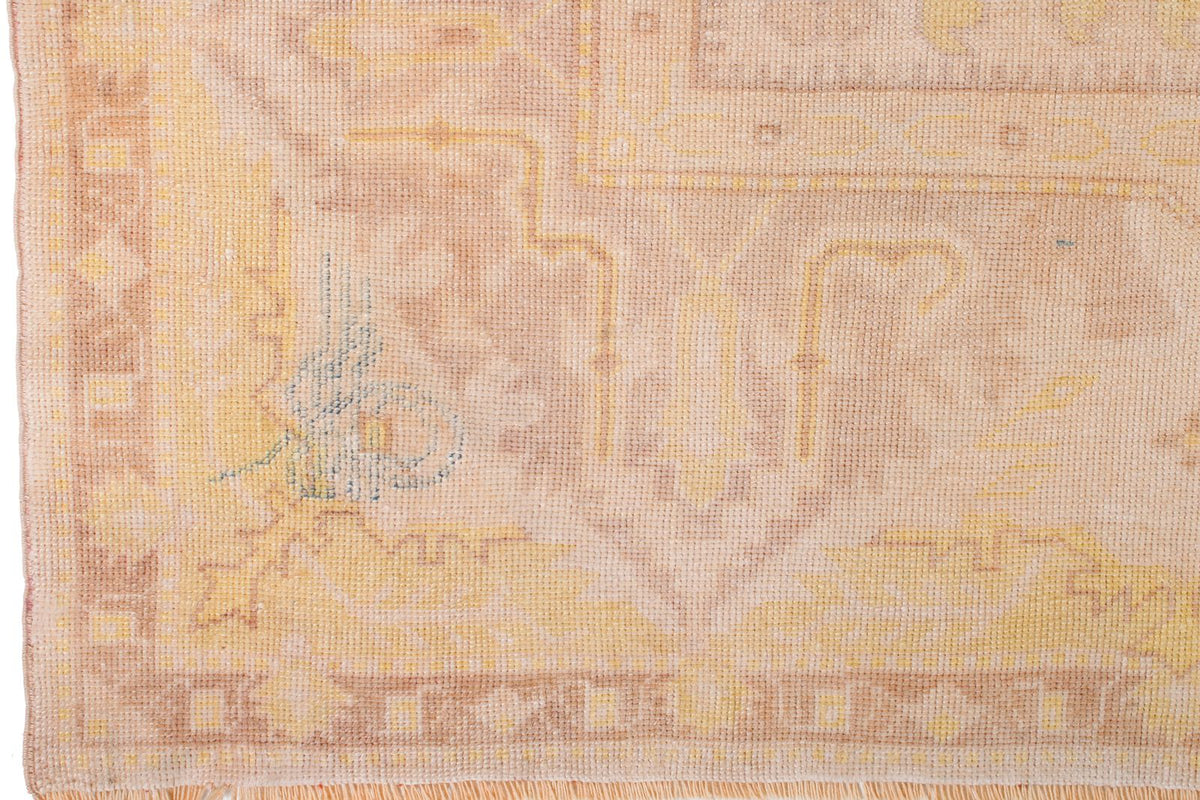 9x11 Beige Turkish Oushak Rug