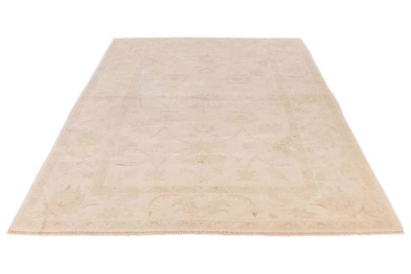 6x9 Beige Turkish Oushak Rug