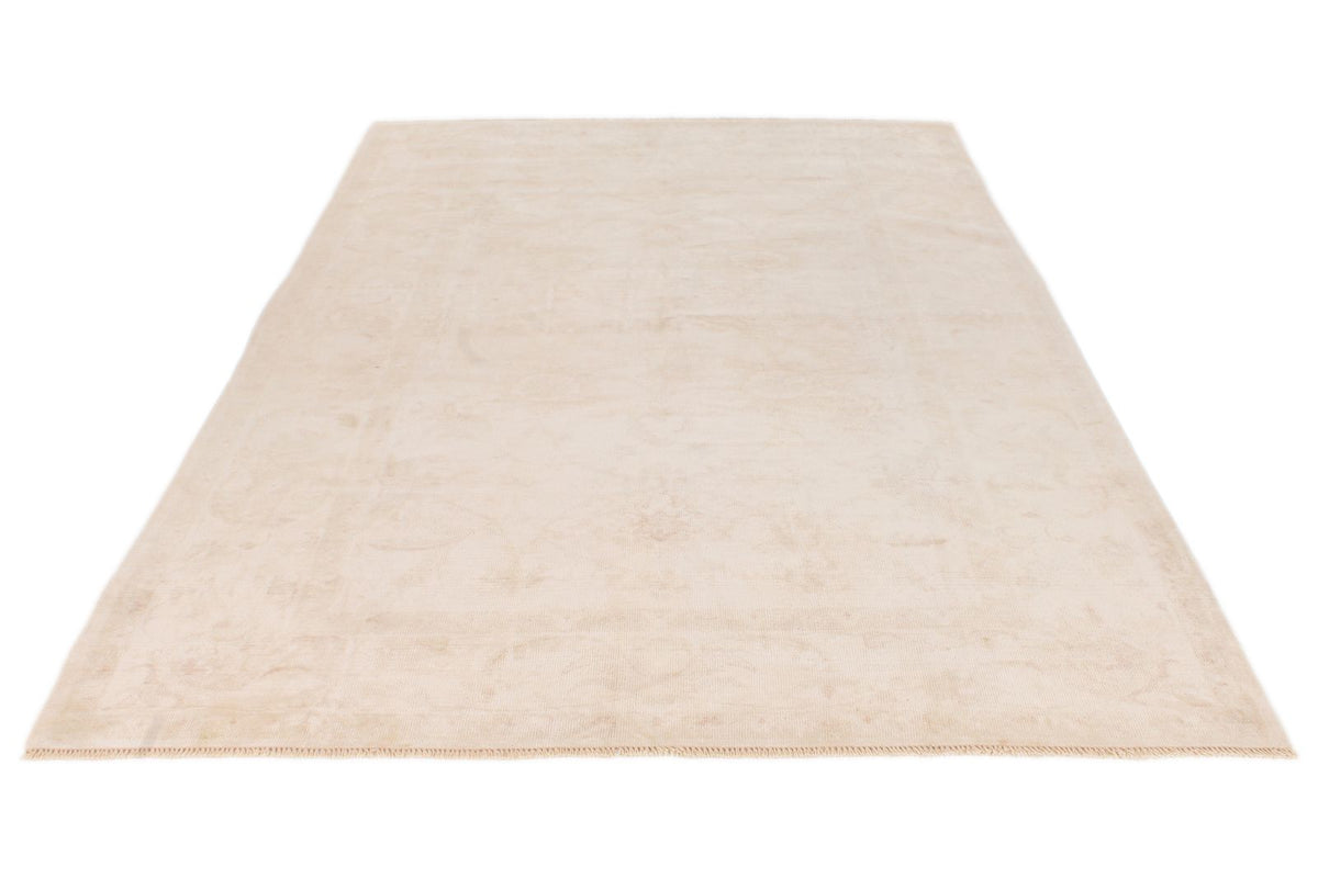6x9 Beige Turkish Oushak Rug