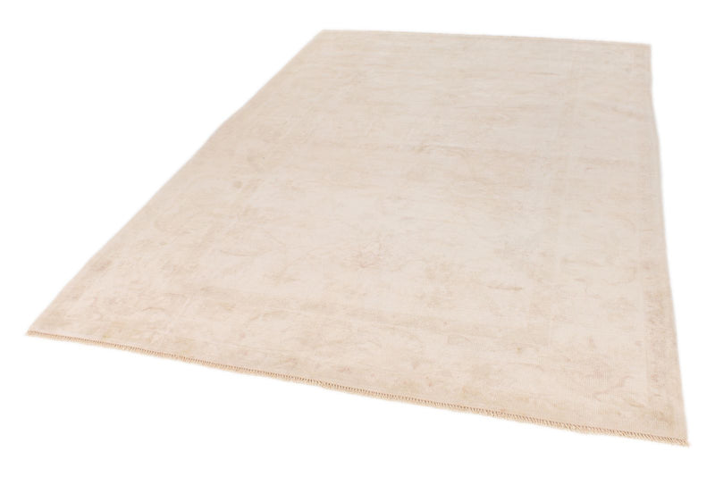 6x9 Beige Turkish Oushak Rug