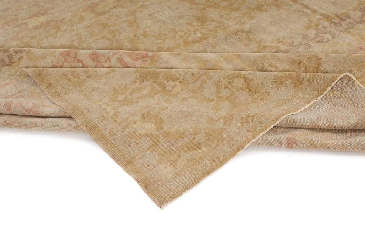 12x17 Beige and Rust Turkish Traditional Rug