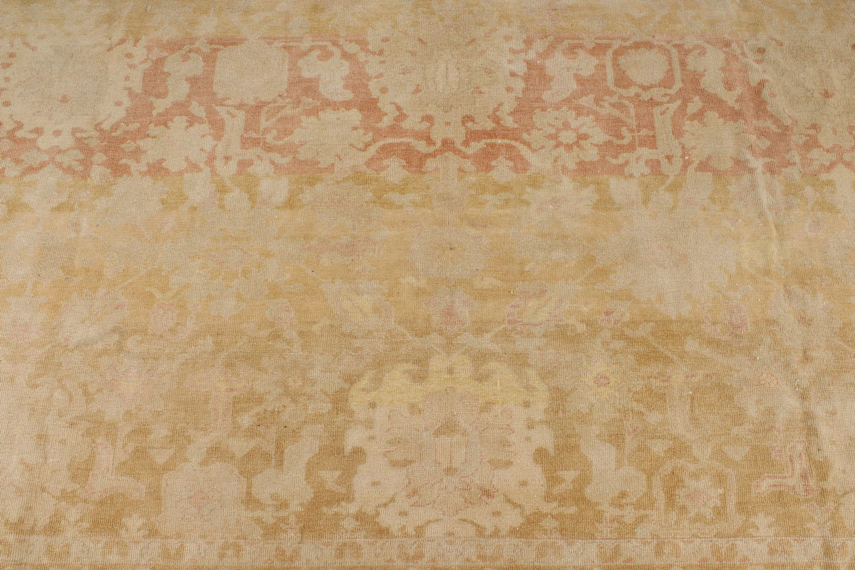 12x17 Beige and Rust Turkish Traditional Rug