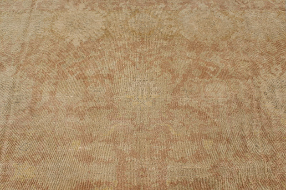 12x17 Beige and Rust Turkish Traditional Rug