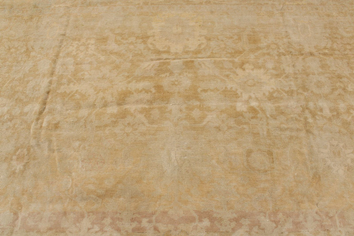 12x17 Beige and Rust Turkish Traditional Rug