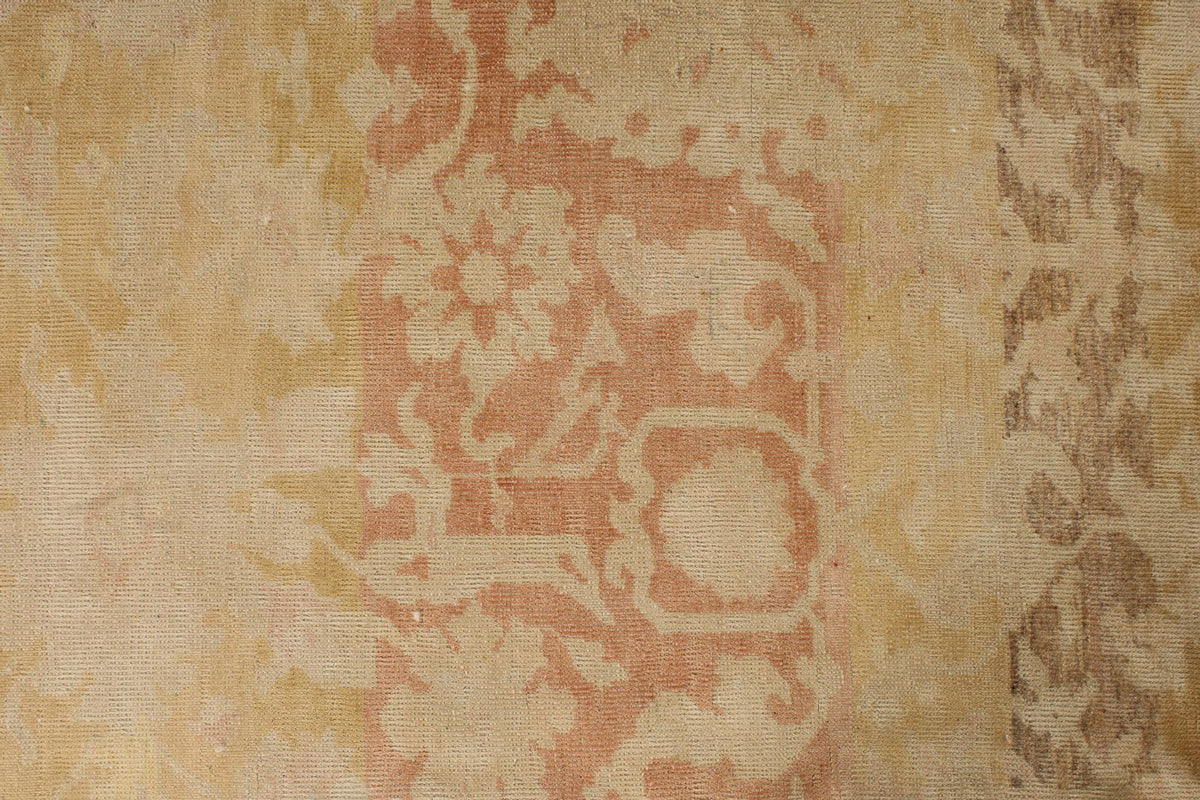 12x17 Beige and Rust Turkish Traditional Rug