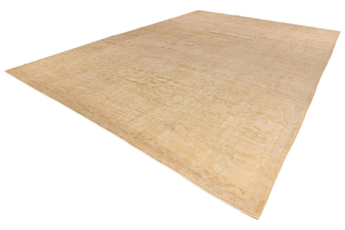 12x17 Beige and Rust Turkish Traditional Rug