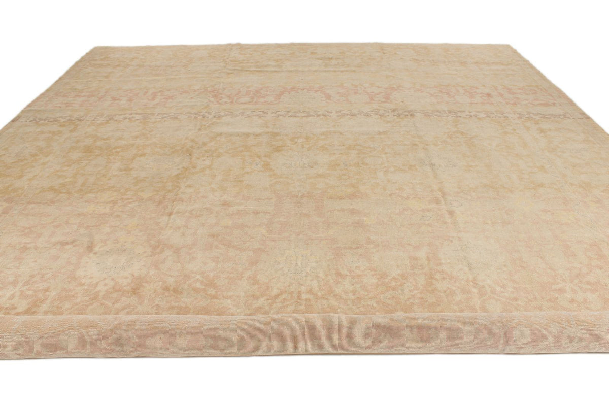 12x17 Beige and Rust Turkish Traditional Rug