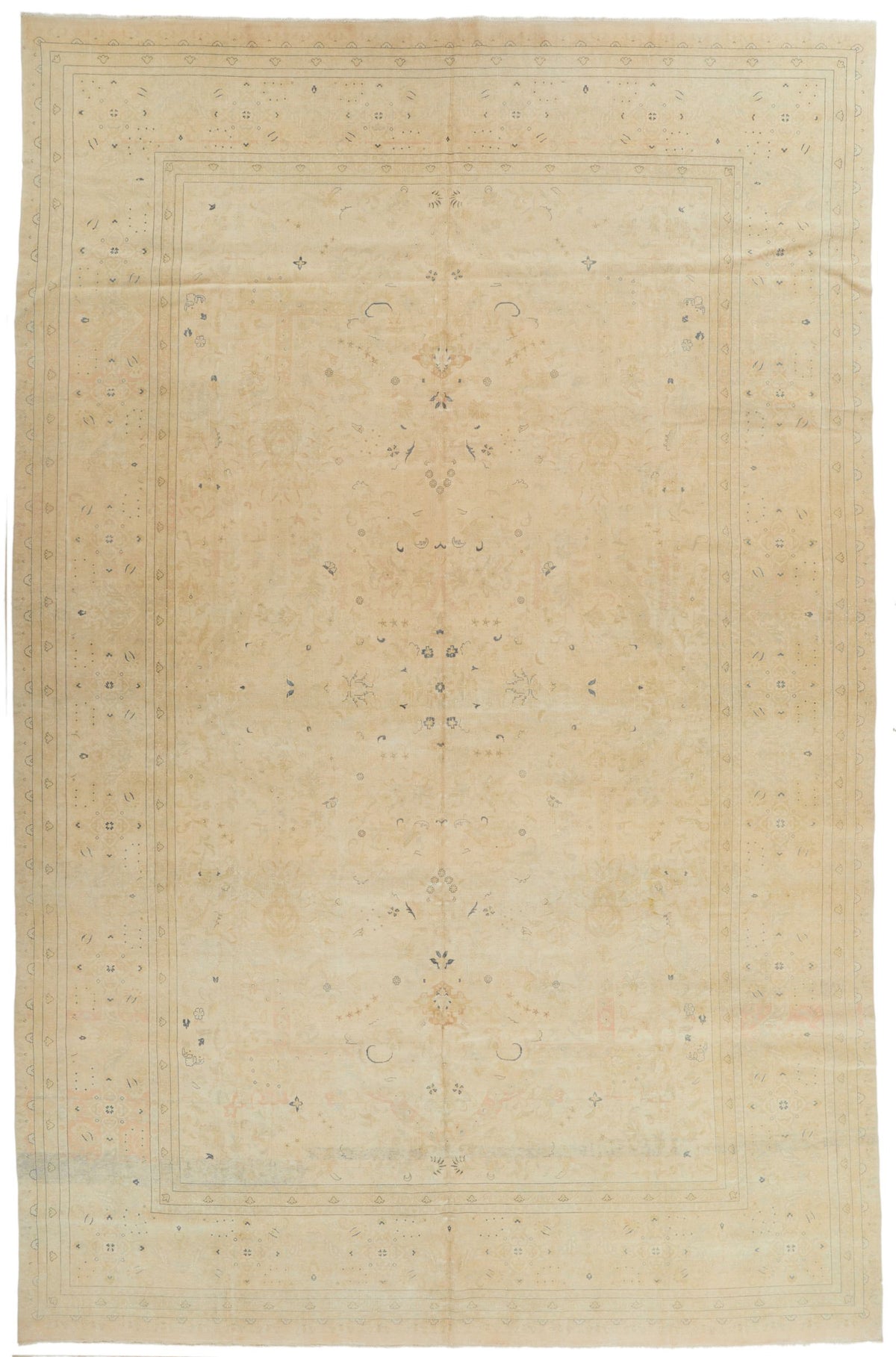 11x18 Beige and Blue Persian Traditional Rug