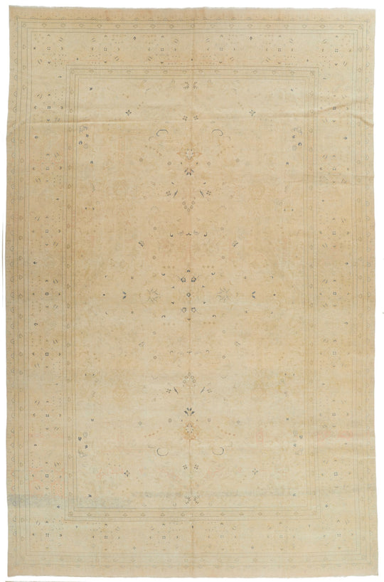 11x18 Beige and Blue Persian Traditional Rug