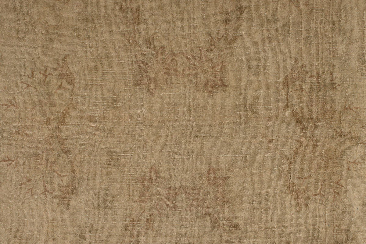 13x19 Beige and Red Turkish Oushak Rug
