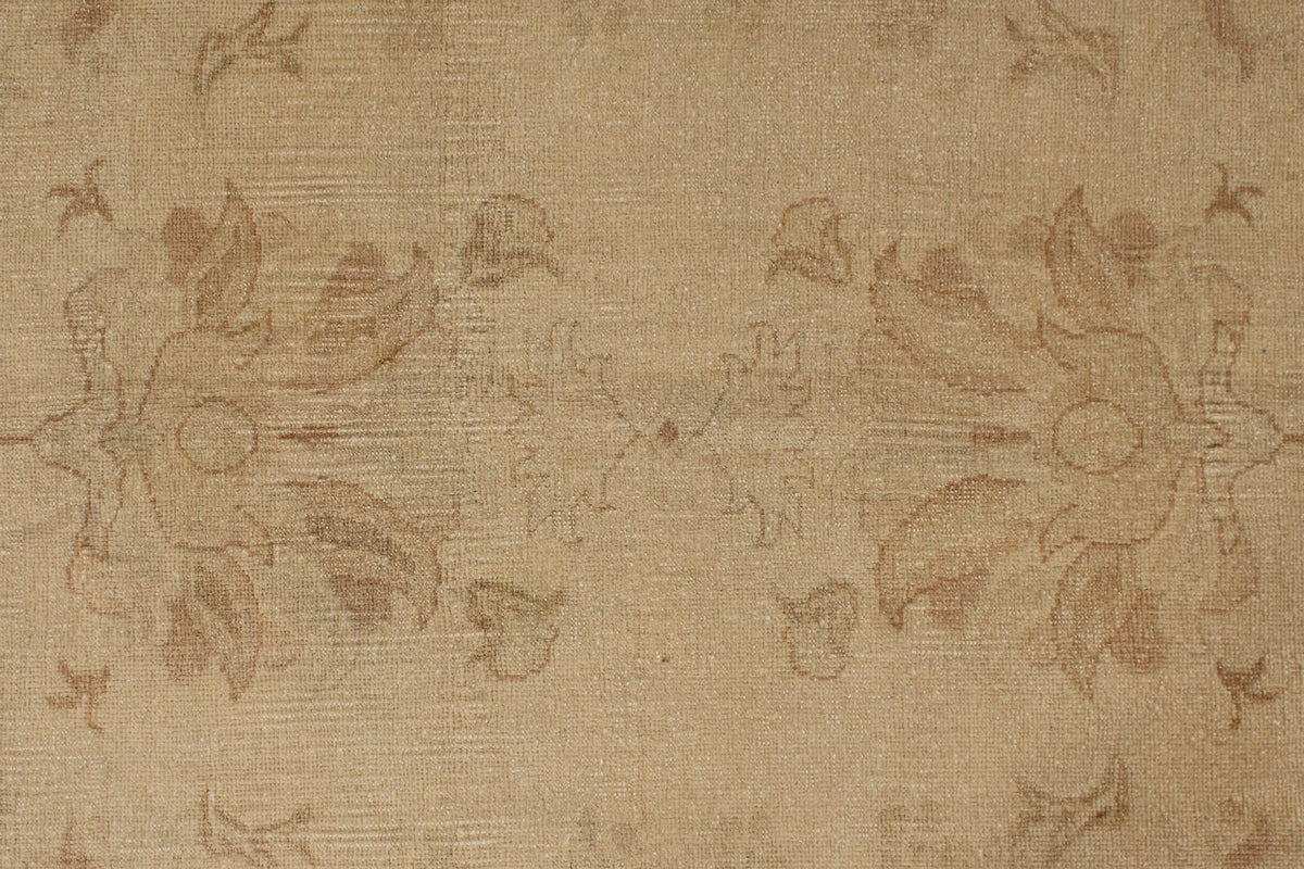 13x19 Beige and Red Turkish Oushak Rug