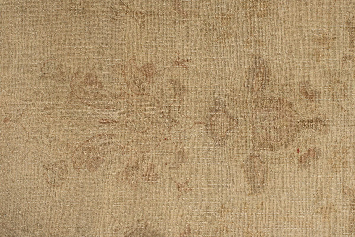 13x19 Beige and Red Turkish Oushak Rug