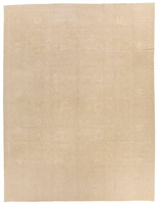 12x16 Beige Turkish Oushak Rug