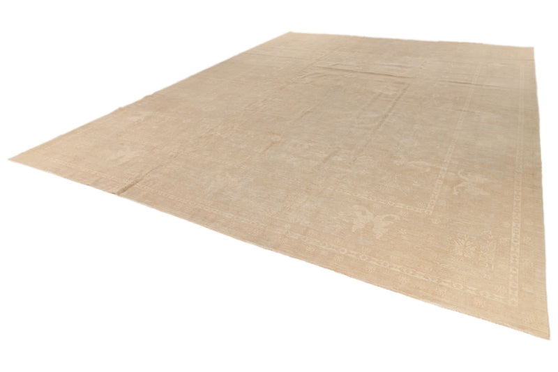 12x16 Beige Turkish Oushak Rug