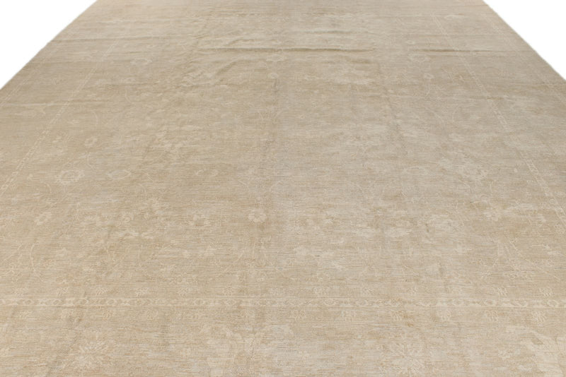 12x16 Beige Turkish Oushak Rug