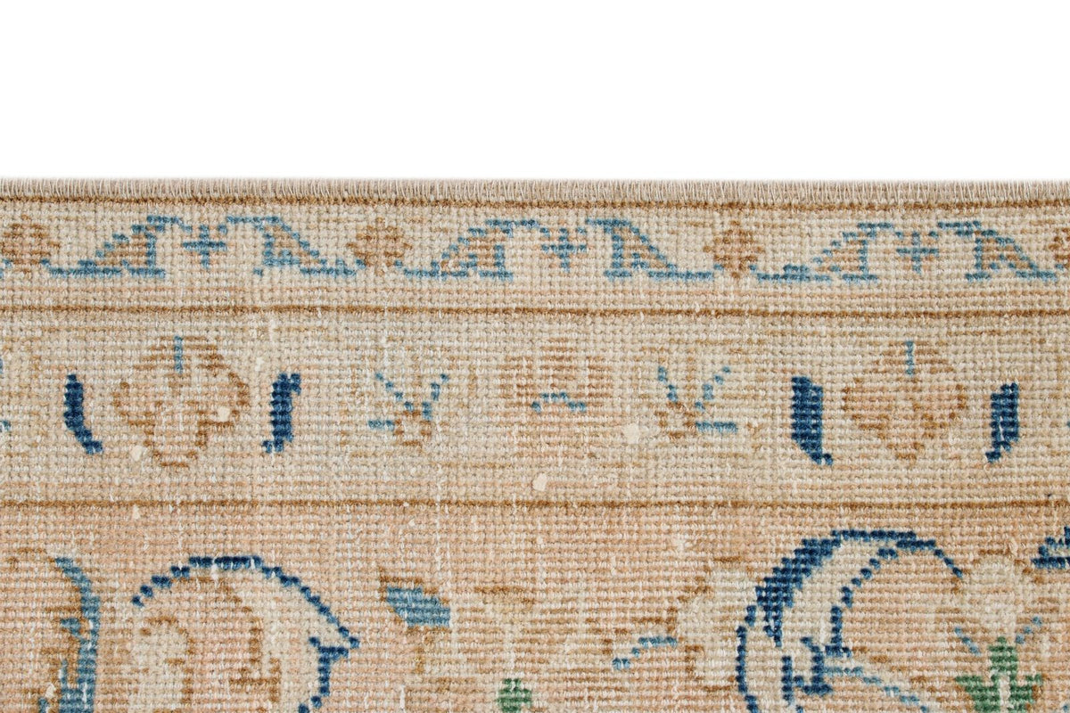 6x10 Blue and Rust Turkish Silk Rug