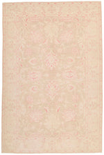 6x8 Beige Turkish Oushak Rug