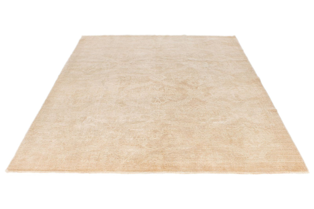 6x8 Beige Turkish Oushak Rug