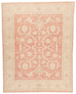 8x10 Rust and Beige Turkish Oushak Rug