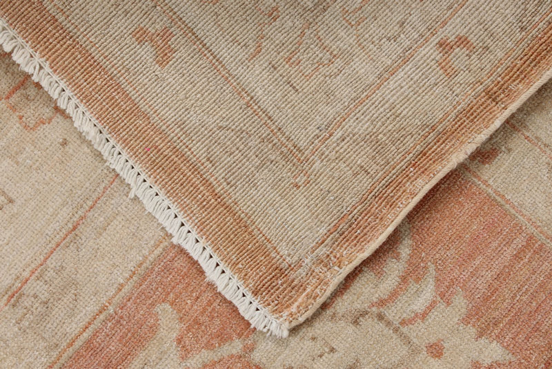 8x10 Rust and Beige Turkish Oushak Rug