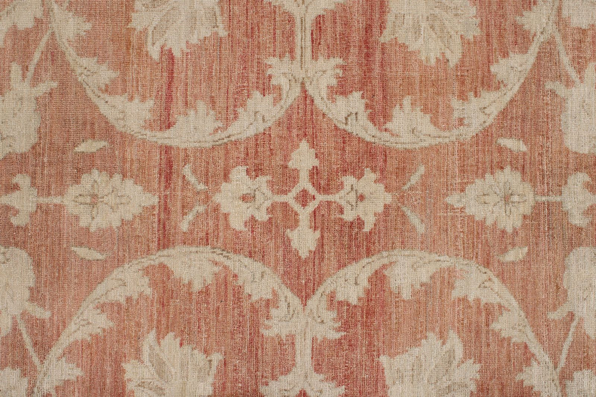 8x10 Rust and Beige Turkish Oushak Rug