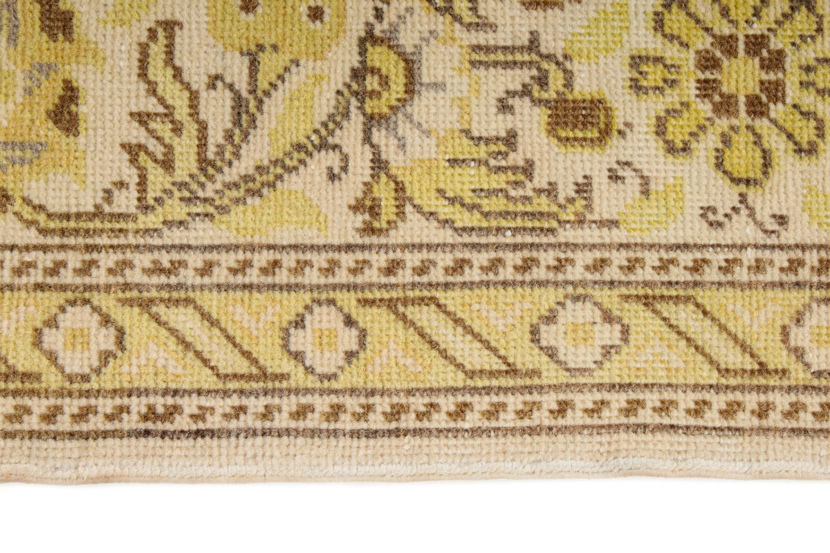 6x10 Yellow and Brown Turkish Traditional Rug