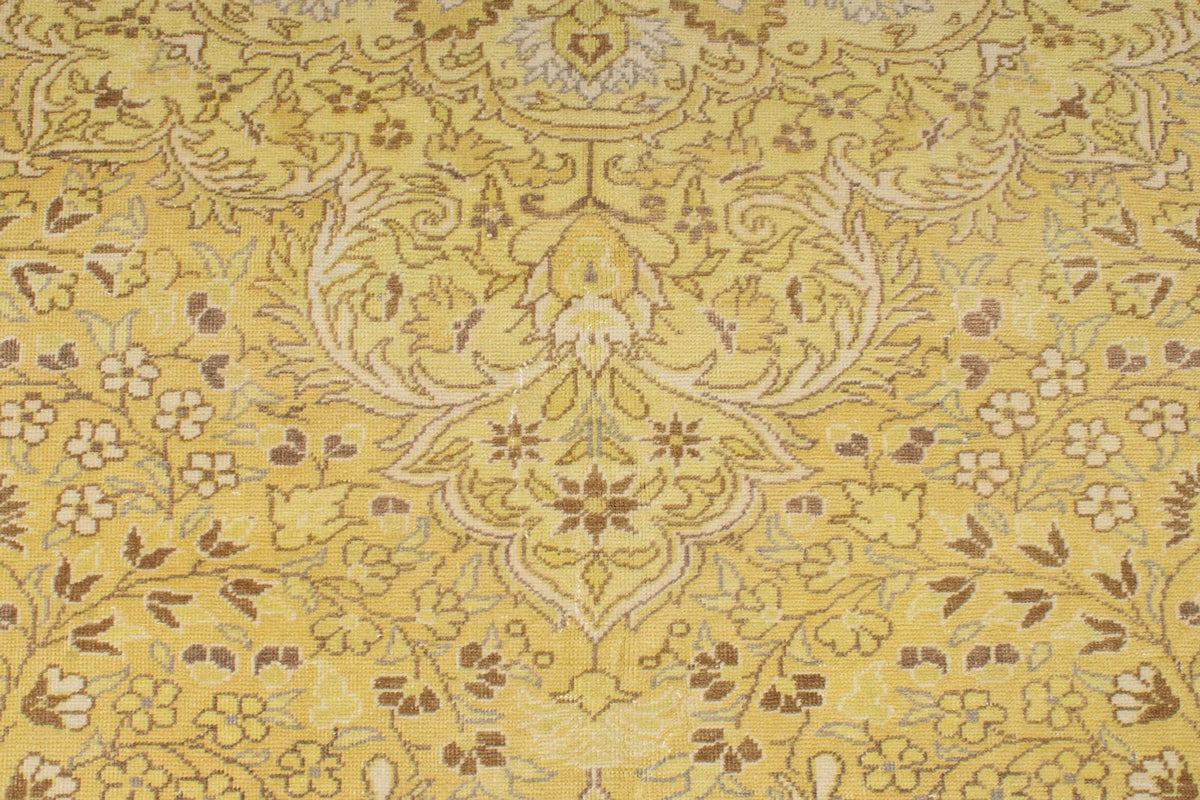 6x10 Yellow and Brown Turkish Traditional Rug