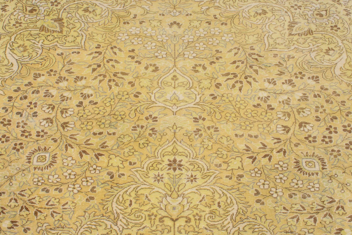 6x10 Yellow and Brown Turkish Traditional Rug