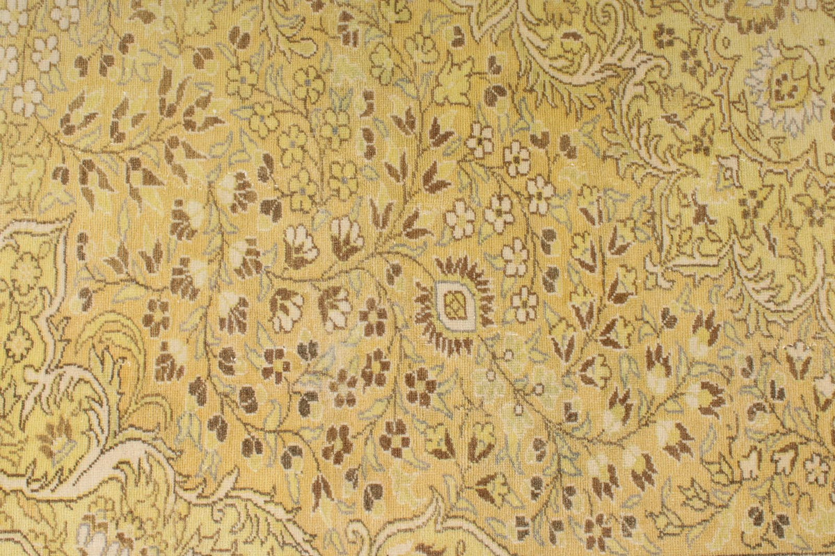 6x10 Yellow and Brown Turkish Traditional Rug