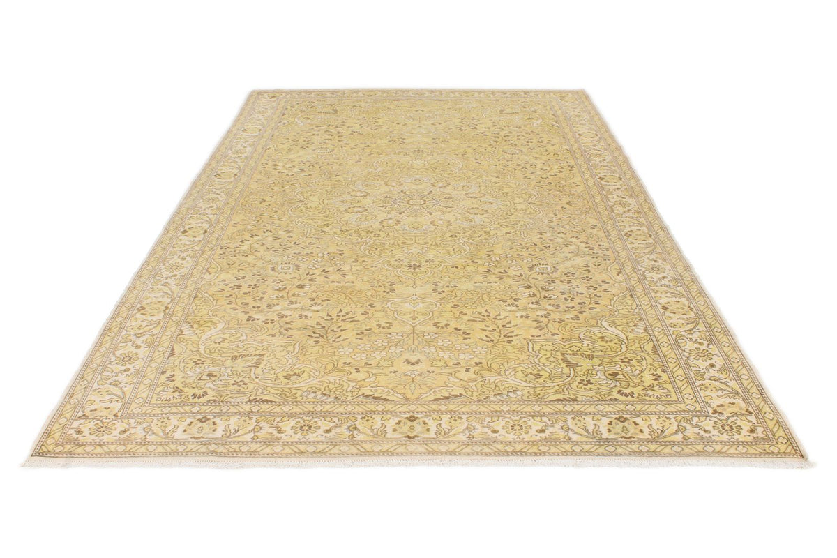 6x10 Yellow and Brown Turkish Traditional Rug