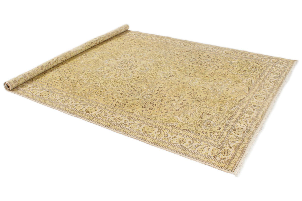 6x10 Yellow and Brown Turkish Traditional Rug