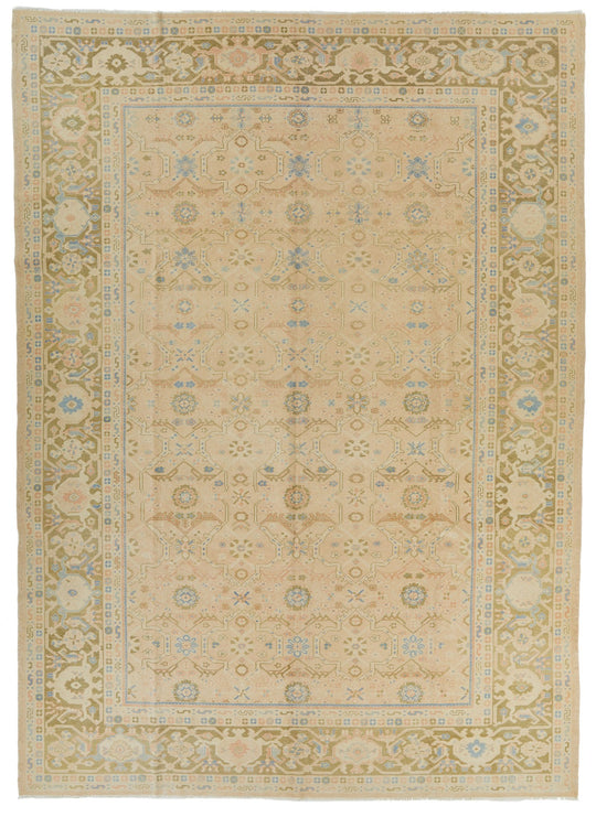 10x13 Beige and Blue Persian Rug