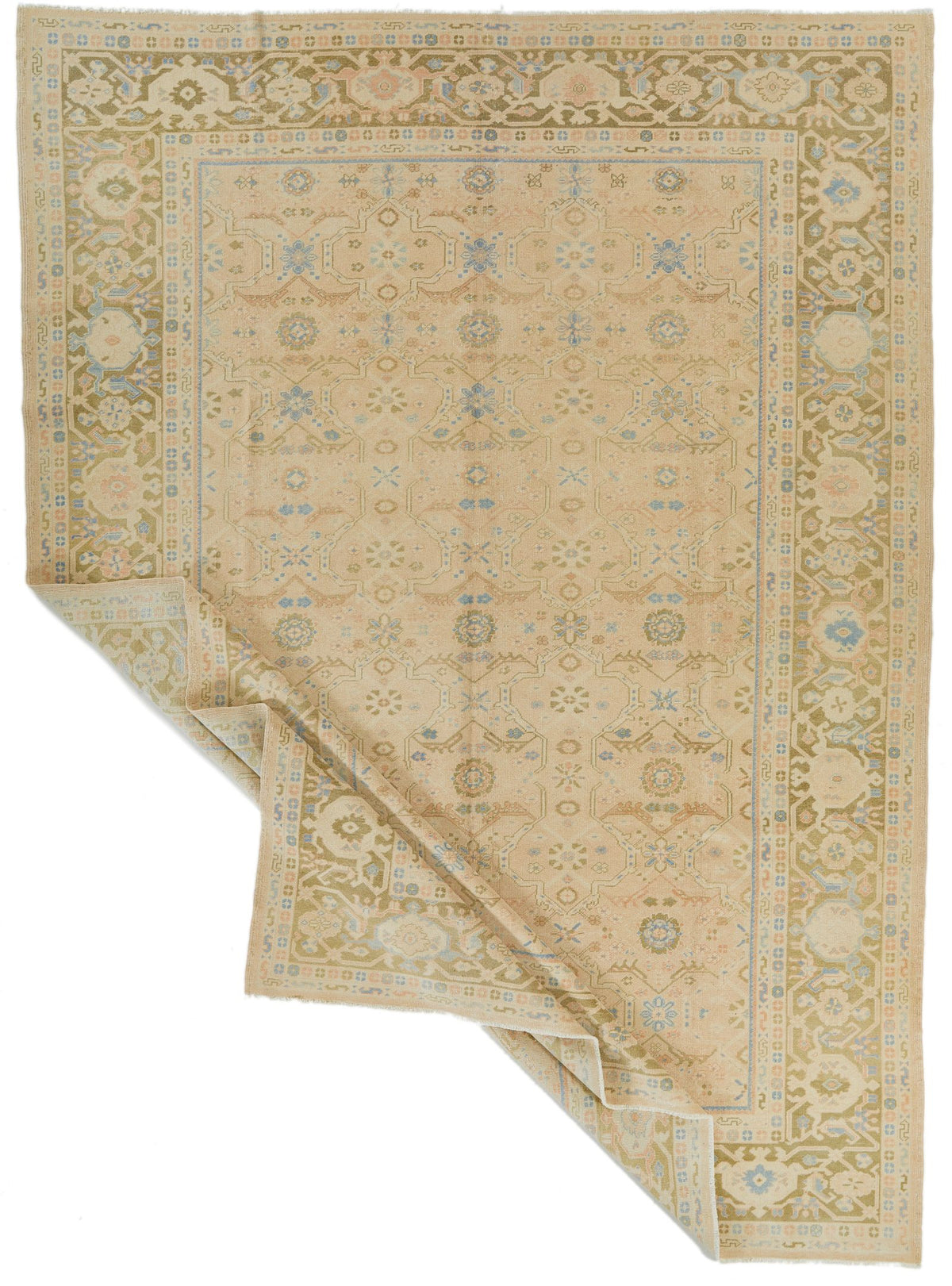 10x13 Beige and Blue Persian Rug