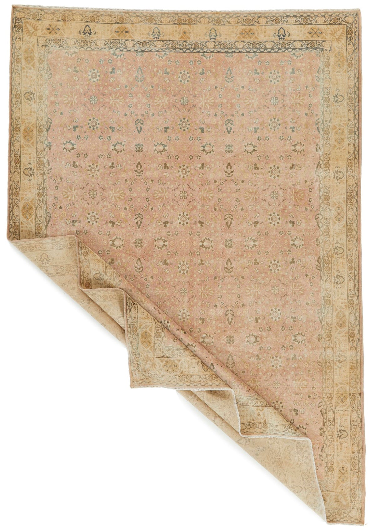 6x9 Rust and Brown Turkish Traditional Rug