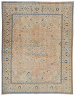 9x12 Beige and Blue Persian Traditional Rug