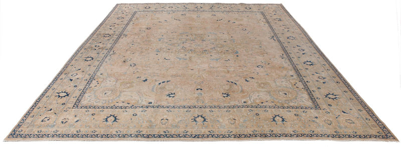 9x12 Beige and Blue Persian Traditional Rug