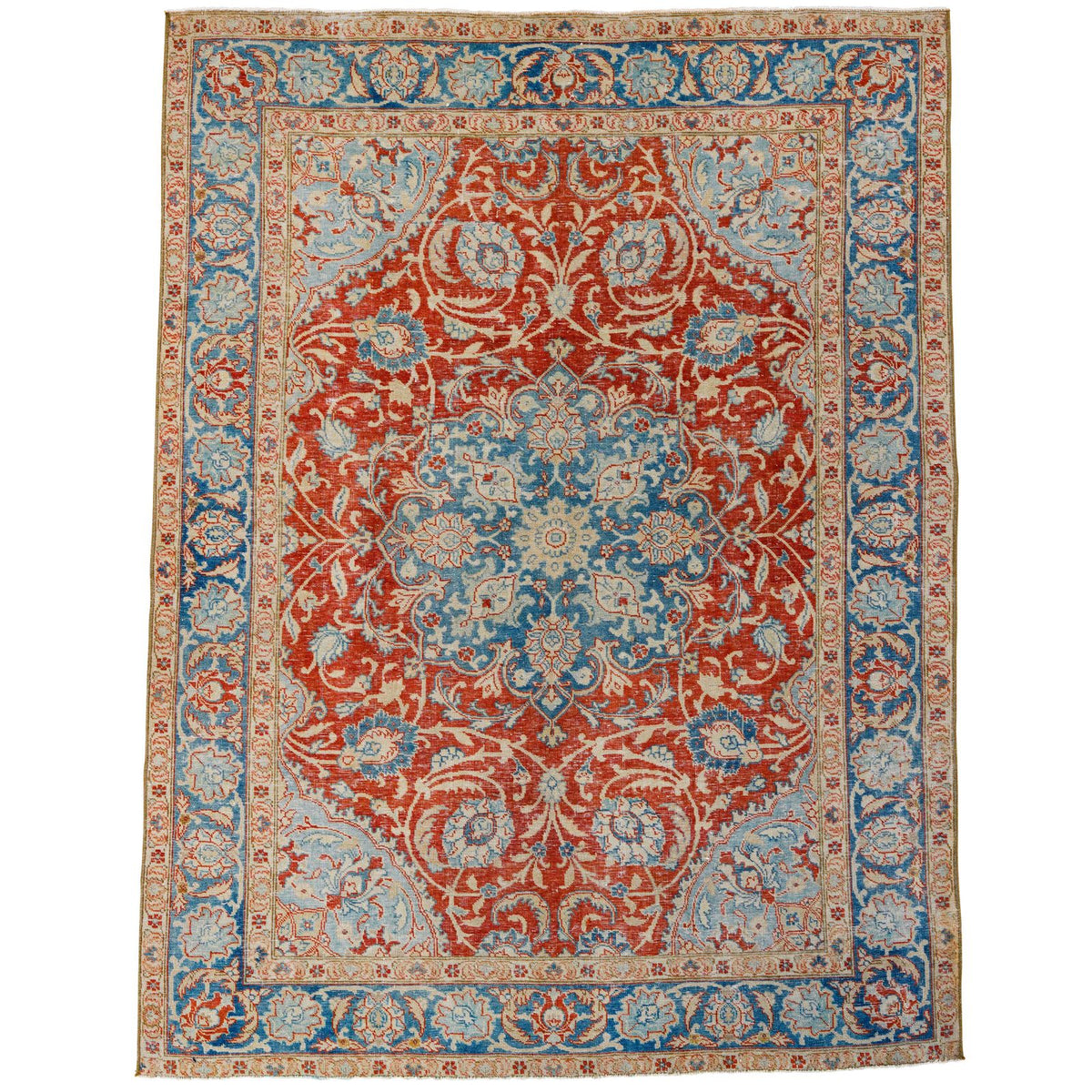 5x6 Red and Blue Persian Traditional Rug