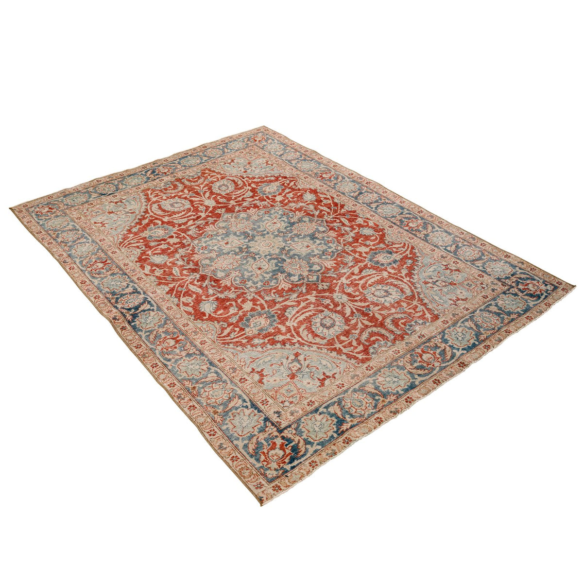 5x6 Red and Blue Persian Traditional Rug