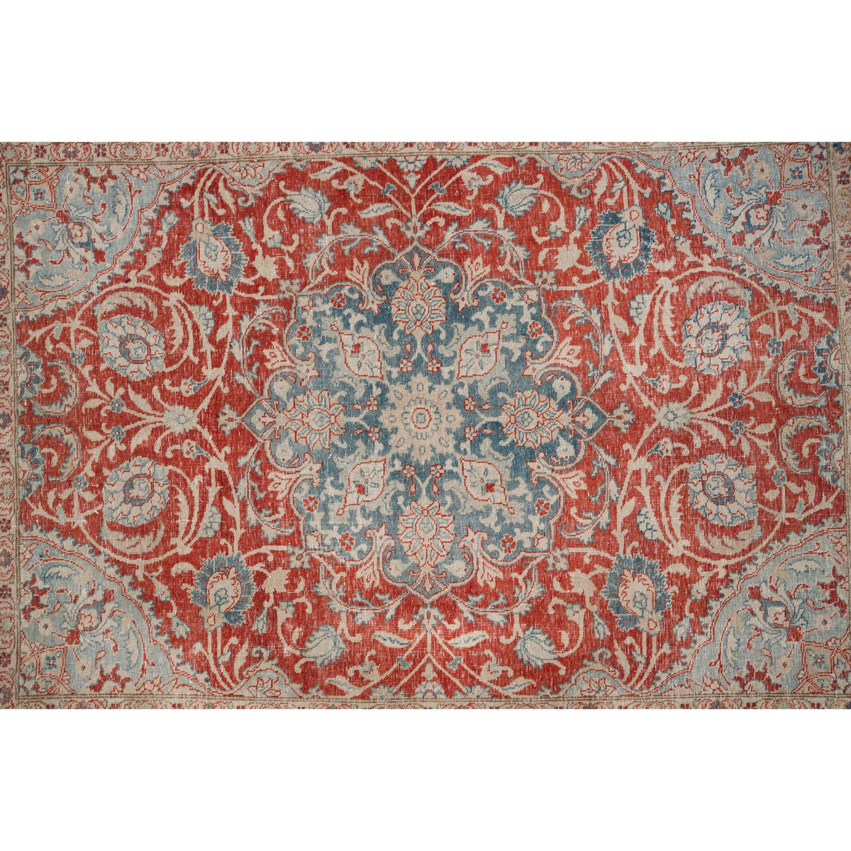 5x6 Red and Blue Persian Traditional Rug