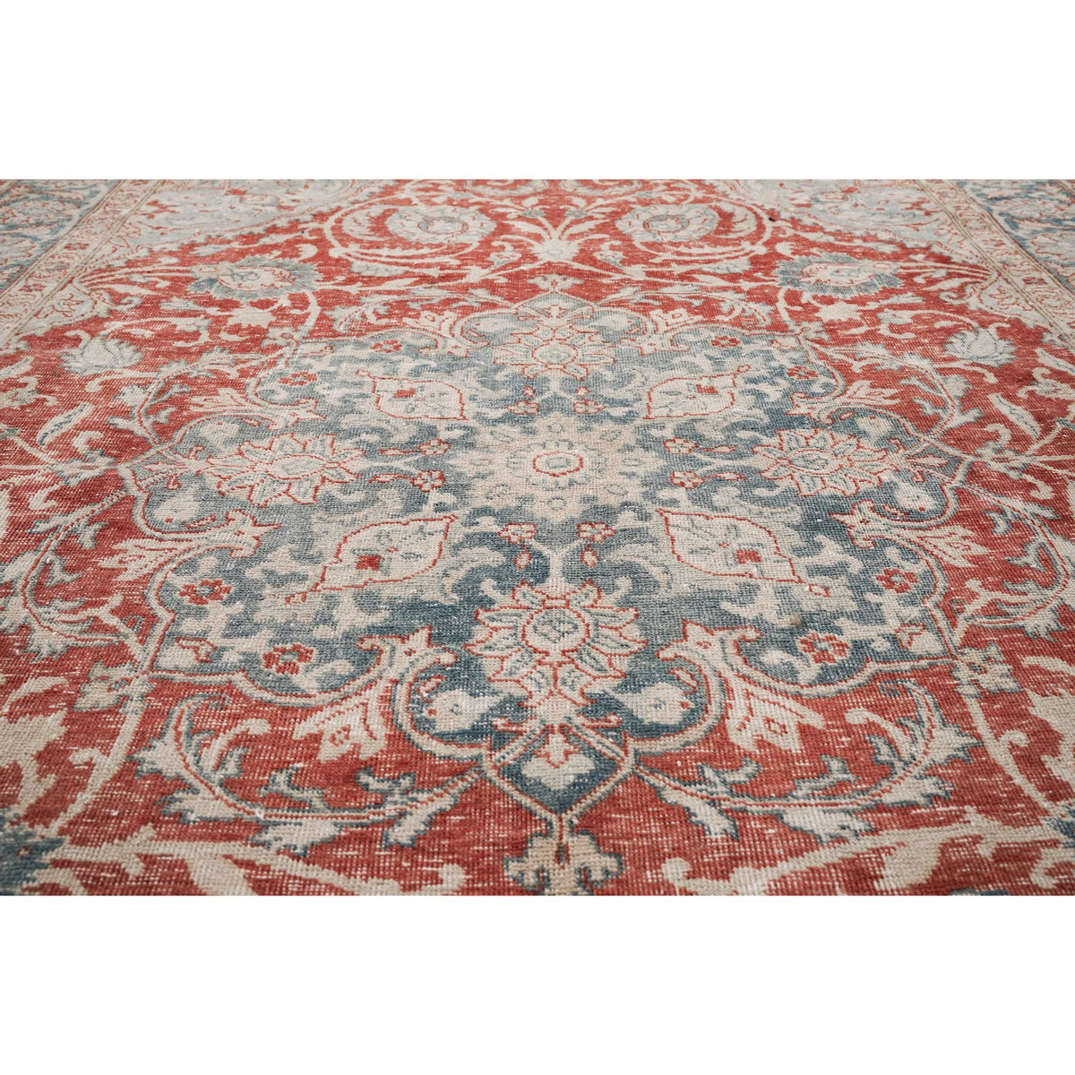 5x6 Red and Blue Persian Traditional Rug