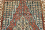 4x6 Red and Blue Persian Tribal Rug