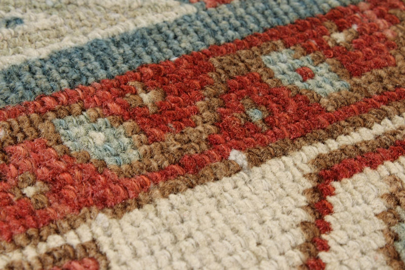 4x6 Red and Blue Persian Tribal Rug